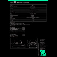 Ohaus MB27 Moisture Analyser Datasheet