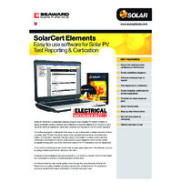 Seaward SolarCert Elements Software - Datasheet
