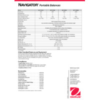 Ohaus Navigator Portable Balances Datasheet