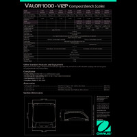 Ohaus Valor 1000 V12P Food-Safe Compact Scales Datasheet