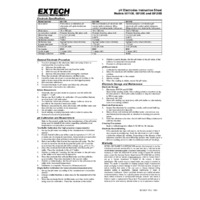 Extech 60120B Mini pH Electrode - Instructions