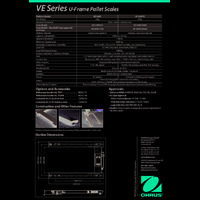 Ohaus VE Series Stainless Steel U-Frame Pallet Scale Platform Datasheet