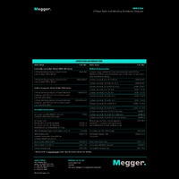 Megger MWA300 & MWA300A Phase Rotation & Winding Resistance Analyser - Datasheet