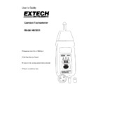 Extech 461891 High Precision Contact Tachometer - User Manual