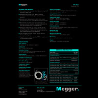 Megger TTR25-1 Handheld Transformer Turns Ratio Tester - Datasheet