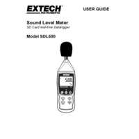 Extech SDL600 Type 2 Sound Level Meter & Datalogger - User Manual