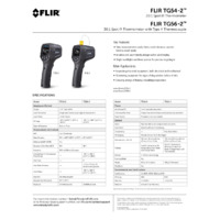Teledyne FLIR TG54-2 TG56-2 Spot IR Thermometer - Datasheet