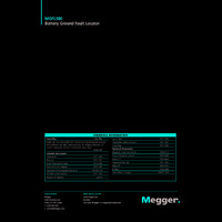 Megger MGFL Battery Ground Fault Locator - Datasheet
