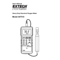 Extech 407510 Heavy Duty Dissolved Oxygen Meter - User Manual