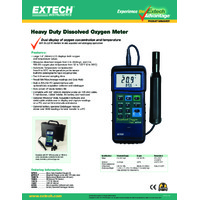 Extech 407510 Heavy Duty Dissolved Oxygen Meter - Datasheet