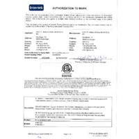 Sika Temperature Calibrator TPM 165S-STD Authorisation to Mark - Certifications & Declarations