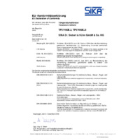 Sika Temperature Calibrator TP 37450E.2 Certificate - Certifications & Declarations