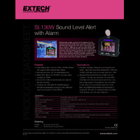 Extech SL130W Sound Level Alert Datasheet