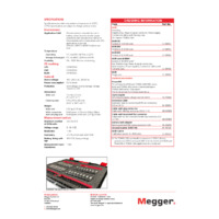 Megger BVM Battery Voltage Monitor Datasheet