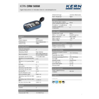 Kern ORM 50BM Digital Brix Refractometer Datasheet