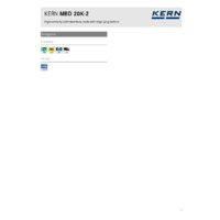 Kern MBD 20K-2 Baby Scale Datasheet