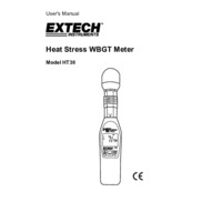Extech HT30 Heat Stress WBGT (Wet Bulb Globe Temperature Meter) - User Manual