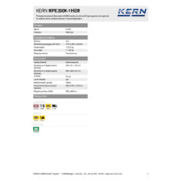 Kern  MPE200K-1HEM Datasheet