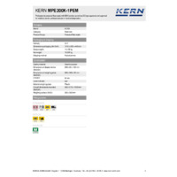 Kern  MPE200K-1PEM Datasheet