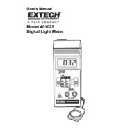 Extech 401025 Foot Candle and Lux Light Meter - User Manual