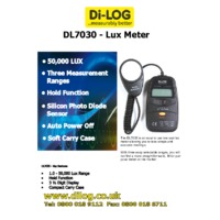 DiLog DL7030 Digital Light Meter - Datasheet