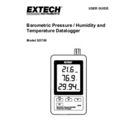 Extech SD700 Barometric Pressure, Humidity and Temperature Datalogger - User Manual