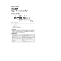 Extech 445580 Humidity & Temperature Pen - User Manual