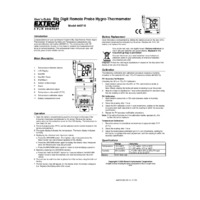 Extech 445715 Big Digit Hygro-Thermometer - User Manual