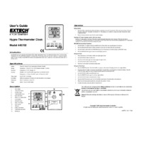 Extech 445702 Hygro Thermometer Clock - User Manual