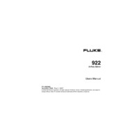 Fluke 922 Airflow Meter - User Manual