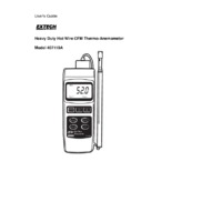 Extech 407119 Heavy Duty CFM Anemometer - User Manual