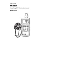 Extech 407113 Vane Anemometer - User Manual