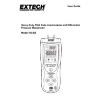 Extech HD350 Pitot Tube Anemometer - User Manual