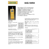 Anton IAQ 8494 CO2 Detector - Datasheet