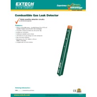 Extech FG100 Combustible Gas Leak Detector - Datasheet