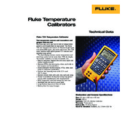 Fluke 724 Temperature Calibrator - Data Sheet