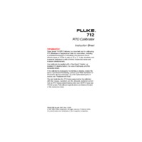 Fluke 712 RTD Calibrator - User Manual