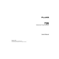 Fluke 726 Precision Multifunction Process Calibrator - User Manual