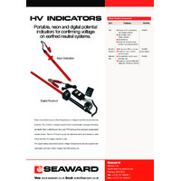 Seaward High Voltage Indicators - Datasheet