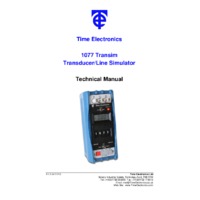 Time Electronics 1077 Milliamp Transducer Simulator - User Manual