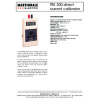 Martindale TEK300 20mA Loop Calibrator - Datasheet