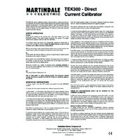 Martindale TEK300 20mA Loop Calibrator - User Manual