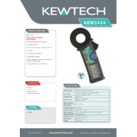 Kewtech KEW2434 Earth Leakage Clamp Meter - Datasheet
