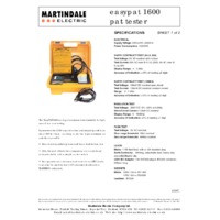 Martindale EasyPAT 1600 - Datasheet