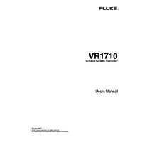 Fluke VR1710 Voltage Quality Recorder - User Manual