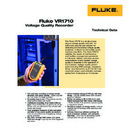 Fluke VR1710 Voltage Quality Recorder - Datasheet