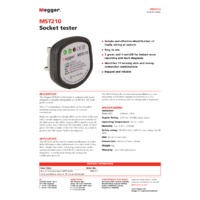 Megger MST210 Socket Tester - Datasheet