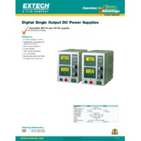 Extech 382200 30V 1A Single Output DC Power Supply - Datasheet