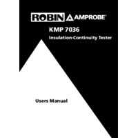 Robin Amprobe KMP7036 Insulation Tester - User Manual