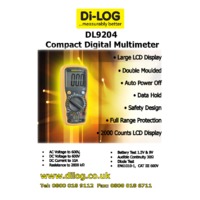 DiLog DL9204 Digital Multimeter - Datasheet